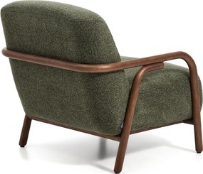 Tmavozelené ženilkové kreslo Sylo – Kave Home