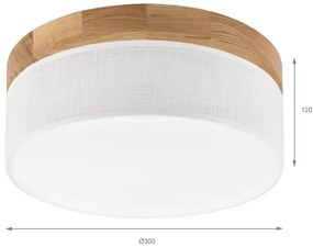 Brilagi - LED Stropné svietidlo BELLADONNA LED/20W/230V pr. 30 cm biela/dub