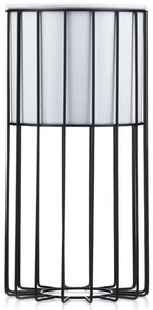 KOVOVÝ KVETINÁČ SO STOJANOM GLAM 42X20 CM BIELA/ČIERNA