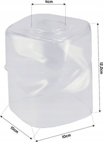 BERGE LED luster stropné svietidlo 2xE27, skladací sklenený štvorec, transparentný