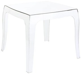 Stôl Queen ~ v43 x 50 x 50 cm - Transparentná