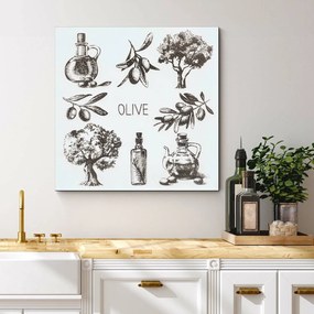 DUBLEZ | Drevený kuchynský obraz - Olivy
