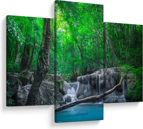 Obraz - Vodopád Erawan, Kanchanaburi, Thajsko (90x60 cm)
