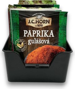 ALTOM Organizér na korenie vo vreckách, zásobník, BEN3 - čierna, 20x14x8