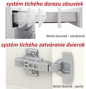 Dolná kuchynská skrinka Line D80 3 - dub sonoma / biela