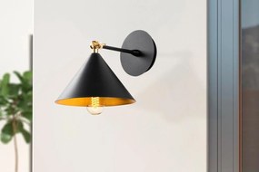 Dizajnová nástenná lampa BERSTE 26 cm, čierna