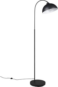 Čierna stojacia lampa s kovovým tienidlom (výška 170 cm) Sierra – Reality