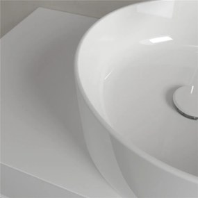 VILLEROY &amp; BOCH Collaro okrúhle umývadlo na dosku bez otvoru, bez prepadu, priemer 400 mm, biela alpská, 4A184001
