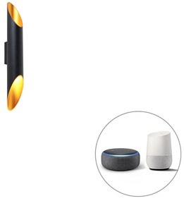 Inteligentná nástenná lampa čierna 5,6 cm vrátane 2 Wifi GU10 - Organo
