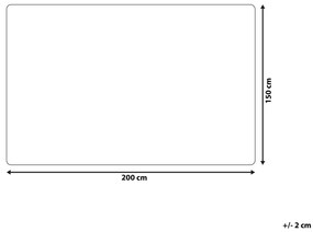 Deka 150 x 200 cm sivá/biela TAZA Beliani