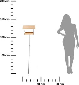 Krmítko pre vtáky AILIN 131 cm hnedé