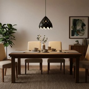 Toolight Toolight, závesná kovová stropná lampa 1xE27 APP338-1CP, čierna, OSW-05019