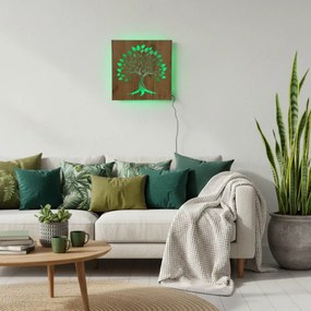Podsvietený drevený obraz „Strom života led | SENTOP LED0564