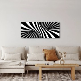 Abstraktní obraz so zebrymi pruhmi (120x50 cm)