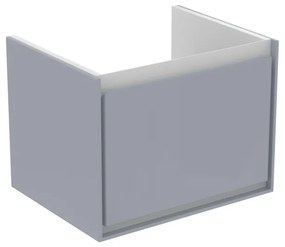 Ideal Standard Connect Air - Skrinka pod umývadlo CUBE 600 mm, 1 zásuvka, lesklý svetlo šedý + matný biely lak E0846EQ