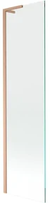 Mexen Next L, 1-krídlová vaňová zástena 50 x 150 cm, 6mm číre sklo, medený profil, 895-050-000-03-00-65