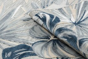 Koberec štrukturálny BOTANIC 65265 Listy Monstera - sivý