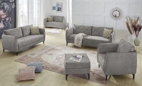 Lenoška-pohovka Novara, šedá látka