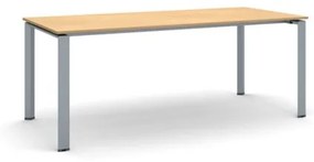 Rokovací stôl INFINITY so sivostriebornou podnožou 2000 x 900 x 750 mm, buk
