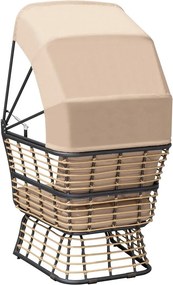 Béžové kovové záhradné kreslo Paros – Garden Pleasure