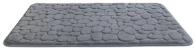 Sivá kúpeľňová predložka s pamäťovou penou Wenko Grey, 80 × 50 cm