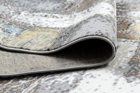 Moderný koberec DE LUXE 633 Abstrakcia - Štrukturálny krém / zlatý