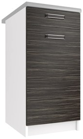 Kuchynská skrinka Belini spodná so zásuvkami 40 cm eben kráľovský s pracovnou doskou  TOR SDSZ1-40/0/WT/HK/0/F