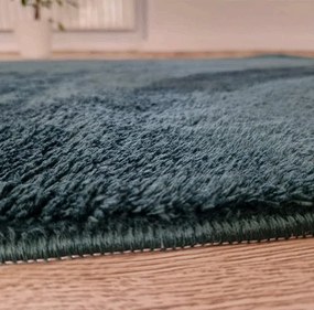 Mäkký huňatý koberec Plush Deluxe v tyrkysovej farbe Rozmer: 60x100 cm
