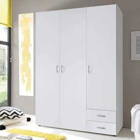 Sconto Šatníková skriňa SEBA 3 biela