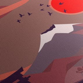 Obraz - Ilustrácie hory Fuji (90x60 cm)