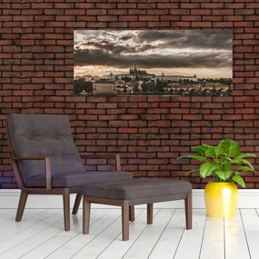 Obraz Pražského hradu za šera (120x50 cm)