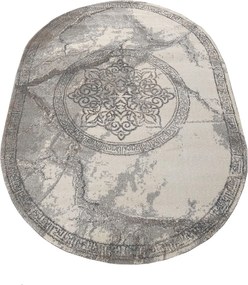 DY Oválny sivý koberec Vista 04 Rozmer: 160x220 cm