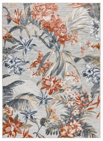 Vonkajšie kusový koberec Kvety šedý 157x220cm