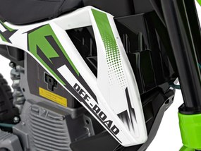 Ramiz PANTONE 361C Detská batériová motorka zelená + audio panel + pomalý štart + EVA kolesá