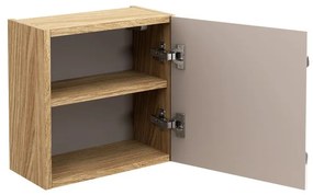 Horní závěsná koupelnová skříňka Luxor Beige 83-35-1DQ dub olejovaný/béžová