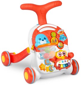 Ricokids Vzdelávacie chodítko 2 v 1 RK-810 biely a červený