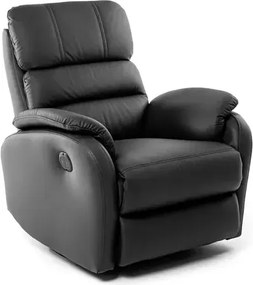 Kožené polohovacie kreslo ELEGANT 2, čierna (RM)