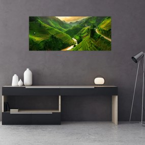 Obraz - Ryžové terasy Mu Cang Chai (120x50 cm)