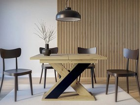 Rozkladací jedálenský stôl Dulcato, Farby: artisan / čierna