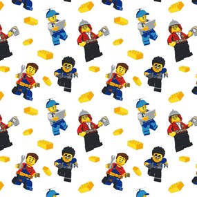 Bavlnené posteľné obliečky LEGO CITY Adventures - motív Fire Team - 100% bavlna - 70 x 90 cm + 140 x 200 cm
