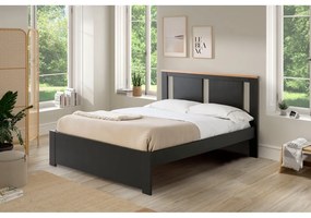 Tmavosivá dvojlôžková posteľ s roštom 140x190 cm Enara – Marckeric