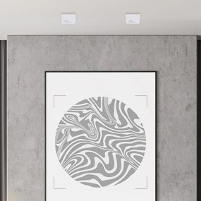 Podhľadové svietidlo Bali Square, 1x biele kovové tienidlo, w