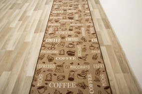 Protišmykový behúň COFFEE 04 hnedý, béž