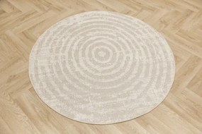 Koberec šnúrkový Haga 04787A krémový / béžový kruh