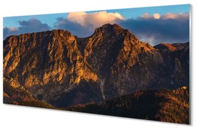 Sklenený obraz horské slnko 100x50 cm