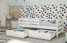 Detská posteľ z masívu borovice EGO so zásuvkami - 200x90 cm - prírodná