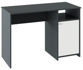 PC stôl, grafit/biela, DEDE