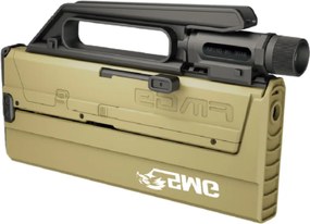 LEAN Toys FMG9 Skladacia puška Šípy Penové náboje Baterka Zbraň