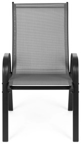 MultiGarden Sada záhradných stoličiek na balkón, terasu, 4 kusy - sivá MultiGarden