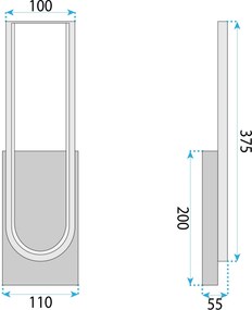 Toolight Toolight, LED nástenné svietidlo 10W, 4000K, APP1782-W, zlatá matná-čierna, OSW-06359